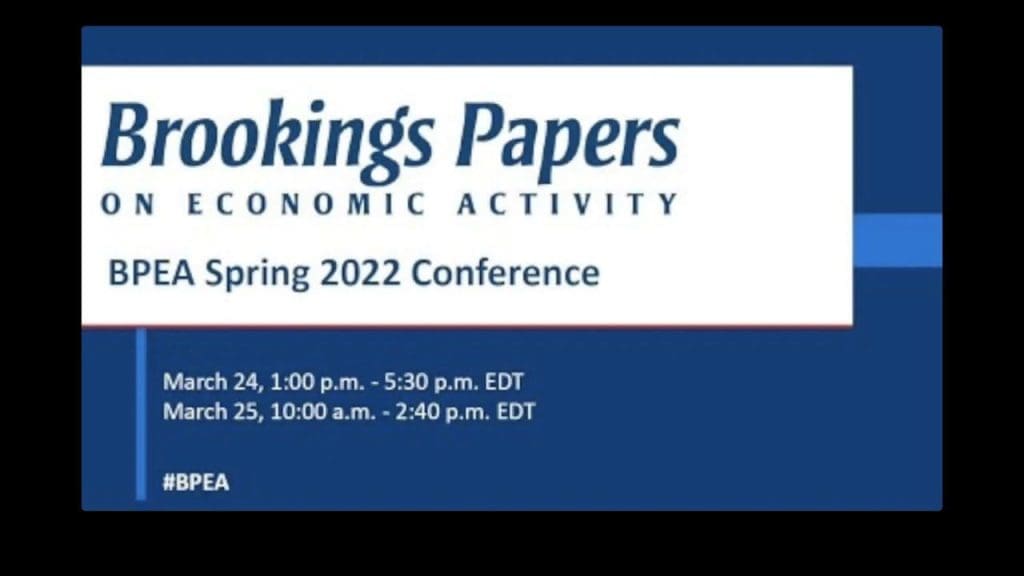 Brookings Papers on economic activity BPEA Spring 2022 Conference journal cover
